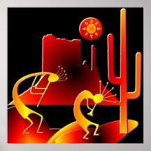 Desert Kokopelli Print