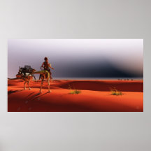 Desert Rider on the Sands of Time, Joseph Maas Posters