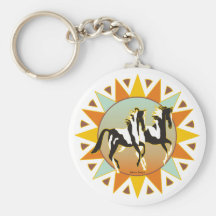 Desert Star Paint Horse Keychain