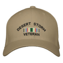 Desert Storm Veteran Embroidered Hats