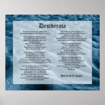 Desiderata - Shifting Sands Poster