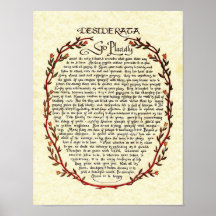 DESIDERATA with Wreath Trim Posters