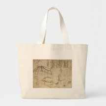 Design for a Flying Machine by Leonardo Da Vinci Canvas Bags