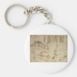 Design for a Flying Machine by Leonardo Da Vinci Key Chains