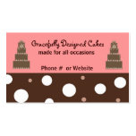 Designer Cakes Pink and Chocolate Business Card Template