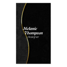 Designer Elegant Black Business Cards