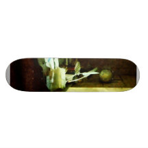 Desk With Quill and Papers Skateboard Decks