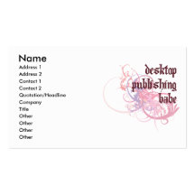 Desktop Publishing Babe Business Card Templates