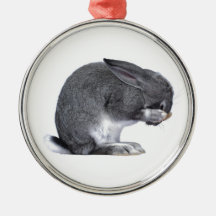 Despairing Rabbit Christmas Tree Ornaments