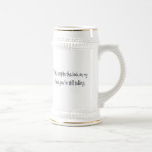 Despite the look on my face, you're still talking coffee mugs