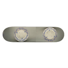 Dessert plate with colourful flower designs custom skate board