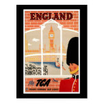 Destination: England Travel Poster Postcard