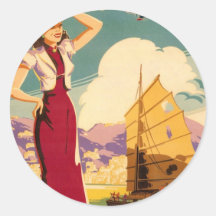 Destination: Hong Kong Retro Graphic Stickers
