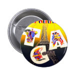 Destination Paris Round Button