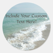 Destination Wedding Ocean Waves Envelope Seal or Stickers