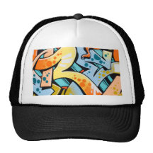 Detail of graffiti hats
