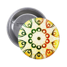 Detailed Primitive Tribal Seamless Pattern Pinback Button