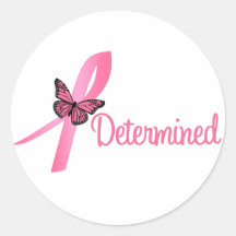 Determined Breast Cancer Awareness Stickers