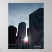 Detroit Buildings Poster