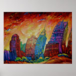 Detroit on the Rocks I - Canvas Print