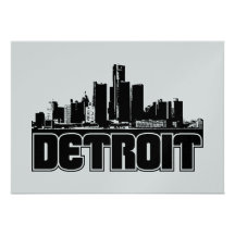 Detroit Skyline Custom Invitation