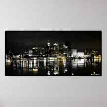 Detroit Skyline Poster