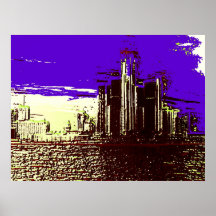 Detroit Skyline Poster