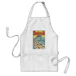 DETROIT The Motor City - Vintage Travel Art Aprons