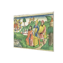 Deuteronomy: Frontispiece in which God makes the L canvas prints