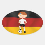 Deutschland Germany Fußball Mädchen 3 Stickers