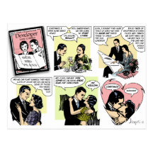 Developer Love Comics Post Card
