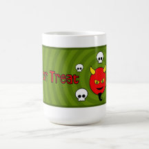 Devil and skulls 2 coffee mugs