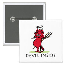 Devil Inside Pinback Button