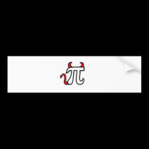 Devil Pi bumper stickers