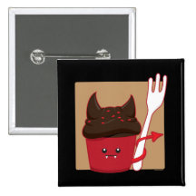 Devils Food Cupcake Pin