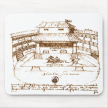 DeWitt's Swan Theatre Sketch Mouse Pad