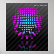 DHdotsSKULLpinstripe Posters