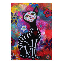 DIA DE LOS MUERTOS CAT INVITATIONS