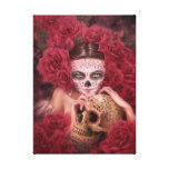 Dia de los Muertos Dark Art Canvas Print