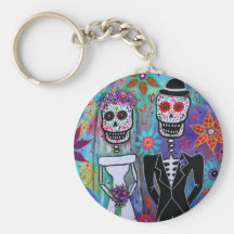 DIA DE LOS MUERTOS WEDDING KEYCHAINS