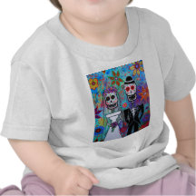 DIA DE LOS MUERTOS WEDDING T-SHIRTS