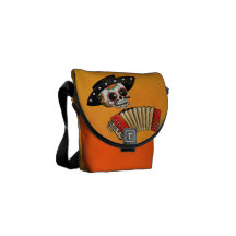 Dia de Muertos Skeleton Musician Courier Bag