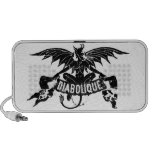 Diabolique Devil Satan Winged Demon Silhouette Notebook Speakers