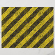 Diagonal Construction Hazard Stripes Personalized Flyer