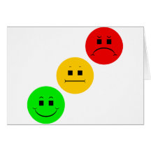 Diagonal Moody Stoplight Sans Stripe Greeting Card