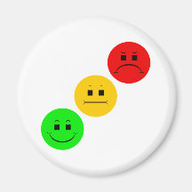 Diagonal Moody Stoplight Sans Stripe Refrigerator Magnet