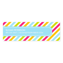 Diagonal Stripe Calling Card Business Card