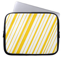 Diagonal Stripe ~ Gold Laptop Sleeve