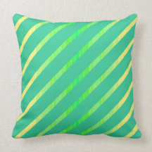 Diagonal Stripes Throw Pillow