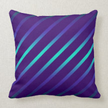 Diagonal Stripes Throw Pillow